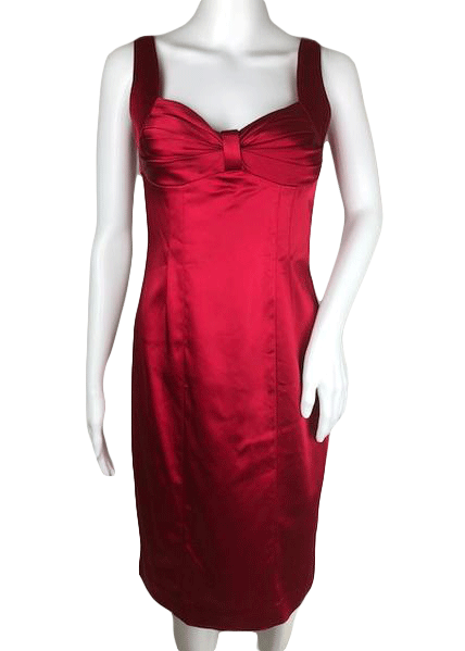 Calvin Klein Red Cocktail Dress Size 4 SKU 001004-2