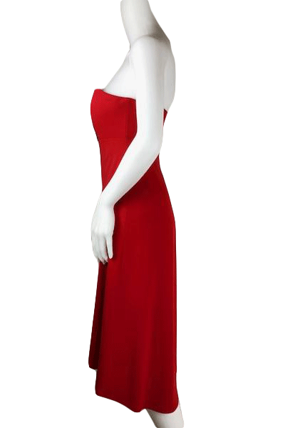 laundry red dress Laundry By Shelli Segal Red Strappy Sexy Stretch Dress Size 8 Jessica Rabbit