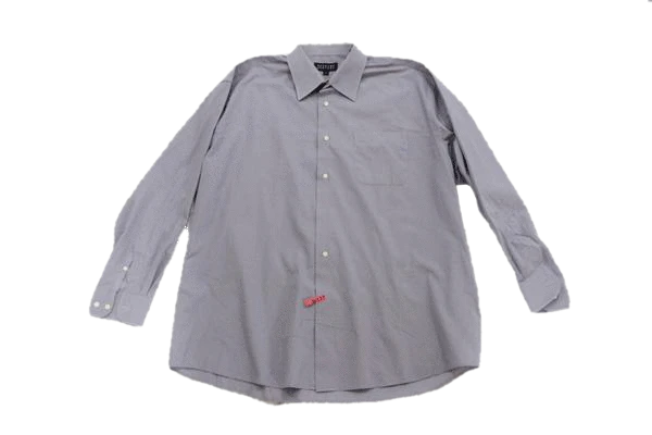 Mens Bergamo New York Light Gray Long Sleeve Dress Shirt Size XL SKU 000166