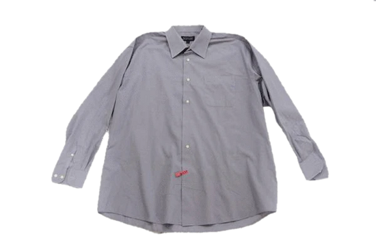 Mens Bergamo New York Light Gray Long Sleeve Dress Shirt Size XL SKU 000166
