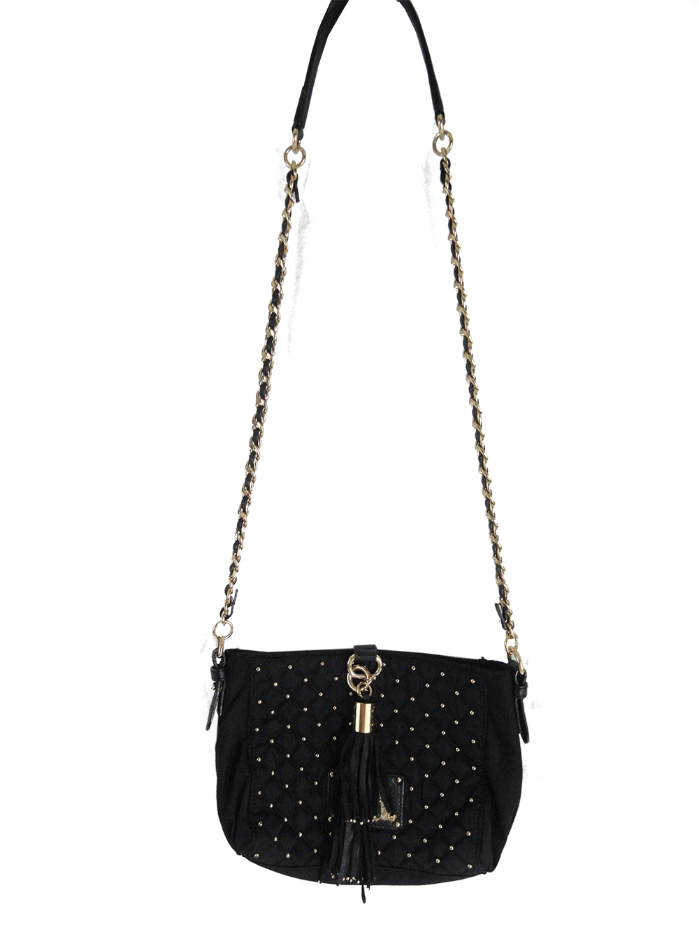 Stylish Juicy Couture Black Bag with Hearts Design