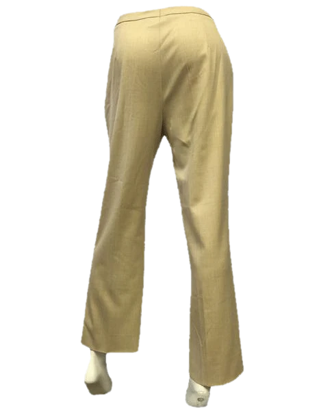 Escada 70's Pants Light Weight Wool Tan Size 38 SKU 000048