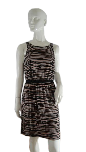 Ann Taylor Loft Dress Beige/Black Size M SKU 000246-2