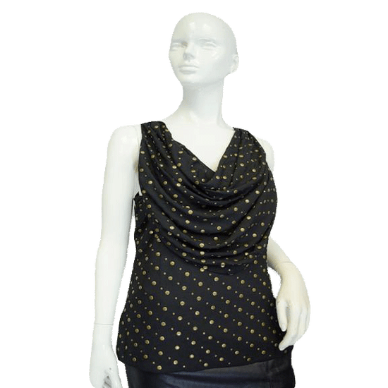 Ryu Top Black with Gold Studs Size Large SKU 000051