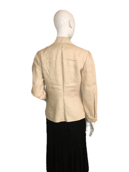 Lauren Ralph Lauren Cream Colored Long Sleeve Jacket Size 6 SKU 000124