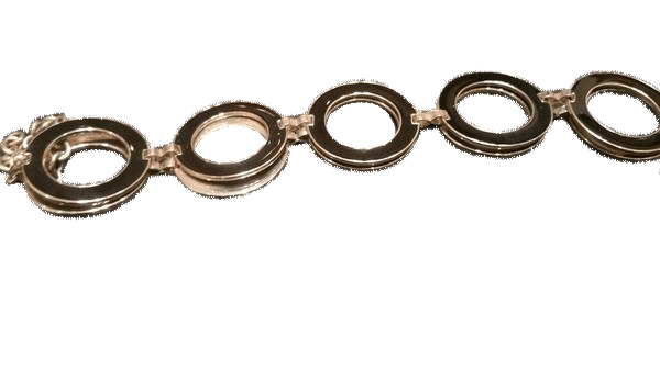 Load image into Gallery viewer, BELT Black and Silver Circle  SKU 000099
