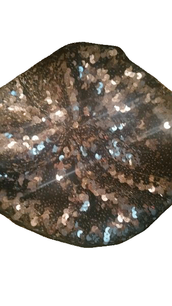 Load image into Gallery viewer, Midnight Navy Sequin Beret (SKU 000100)
