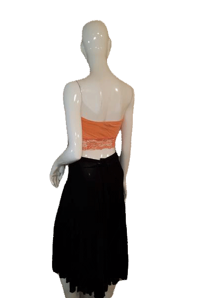 Load image into Gallery viewer, Bozzolo Orange Lace Sexy Strapless Crop Top Size Large SKU 000128
