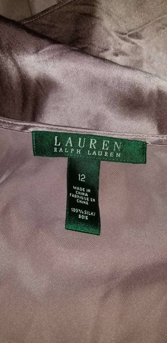 Ralph Lauren Pink Silk Top Size 12 (SKU 000012)
