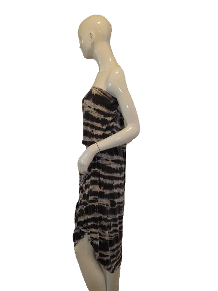 Mossimo 60's Strapless Style Black, Gray W/White Animal Print Dress Size 2X SKU 000136