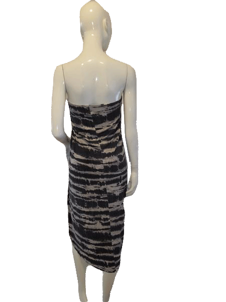 Mossimo 60's Strapless Style Black, Gray W/White Animal Print Dress Size 2X SKU 000136