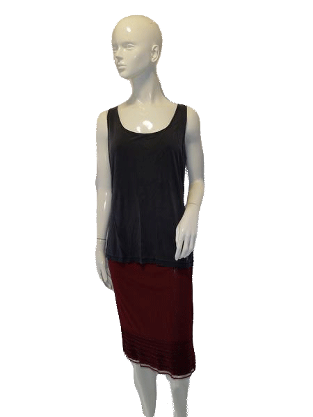 Load image into Gallery viewer, Anne Klein 70&amp;#39;s Gray Tank Top Size XL SKU 000127
