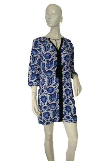 Michael Kors 90's Dress Blue Print Size XS (SKU 000213-4)