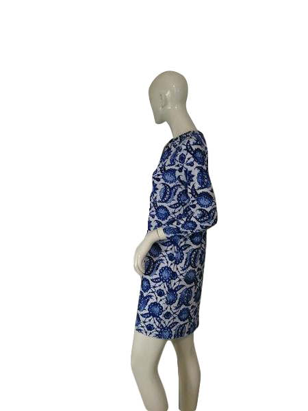 Load image into Gallery viewer, Michael Kors 90&amp;#39;s Dress Blue Print Size XS (SKU 000213-4)
