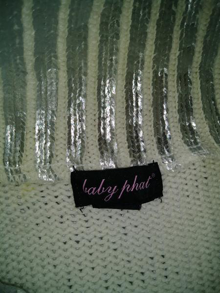 Baby Phat 60's Sweater, Silver Size: M (SKU 000214-7)