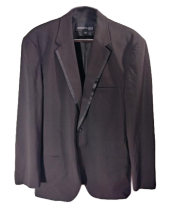 Kenneth Cole 70's Men's Suit Jacket Black  Size XL SKU 000148-3
