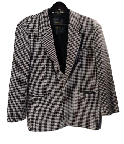Structure Men's  Suit Jacket Black + White Size L SKU 000153-7