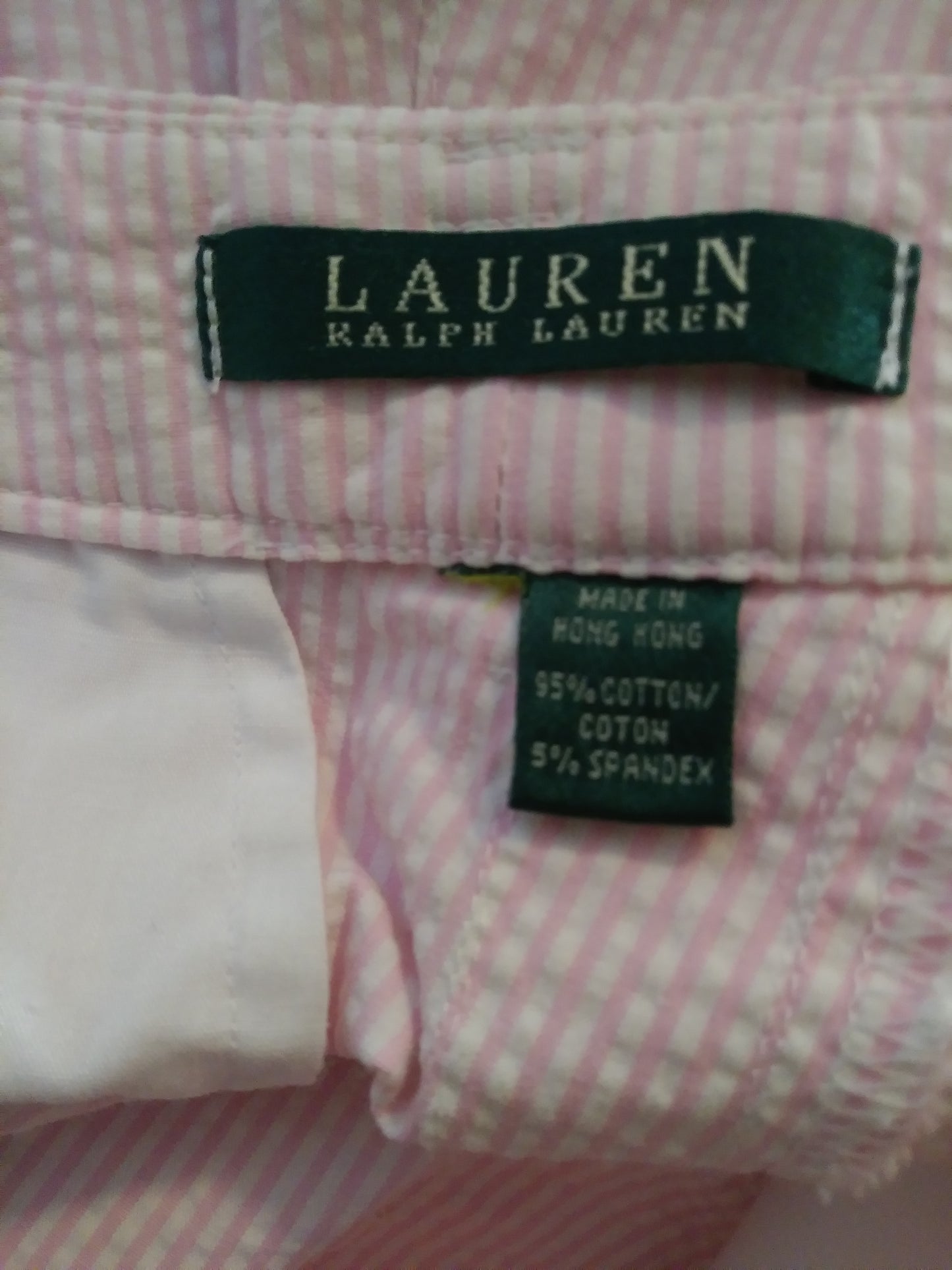 Ralph Lauren Pants Suit Pink/White (2-pc) Sz 10 (SKU 000084)