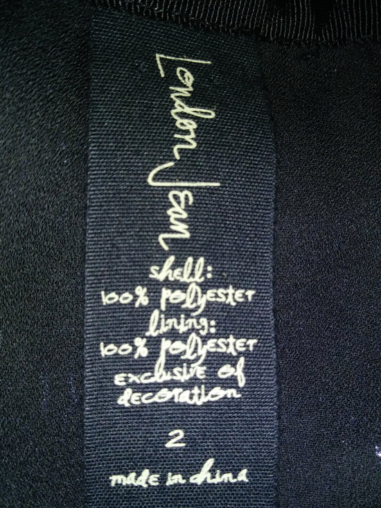 London Jean 90's Skirt Black Sequins Size 2 SKU 000117-3