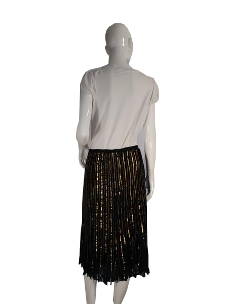 Load image into Gallery viewer, Skirt Black with Gold Sequins SKU 000117-7
