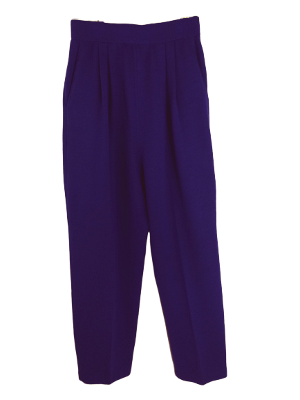 Marie Gray Purple Knit Pants Size 6 SKU 000229-9