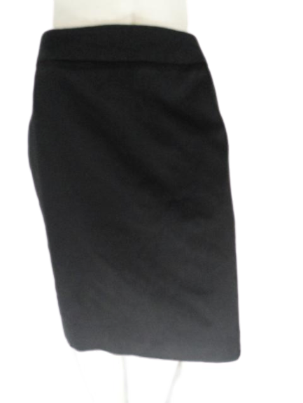 Anne Klein 70's Stretch Knee Length Skirt Black Size 4 SKU 000013