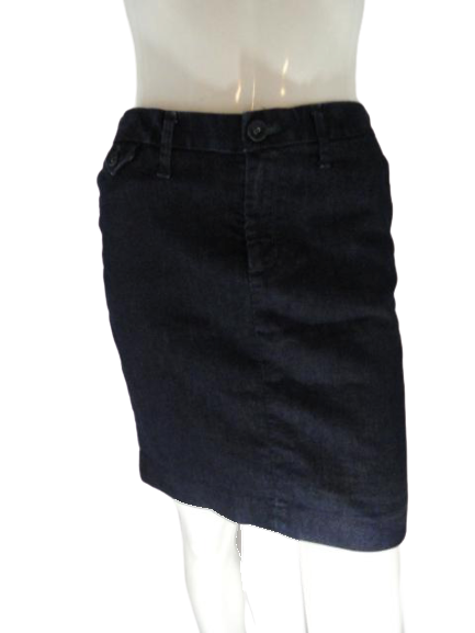 Banana Republic 70's Knee Length Denim Skirt Blue SZ 6P SKU 000102