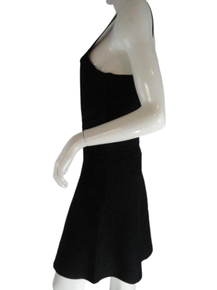 BEBE Black Knee Length Dress Size L NWT SKU 000014