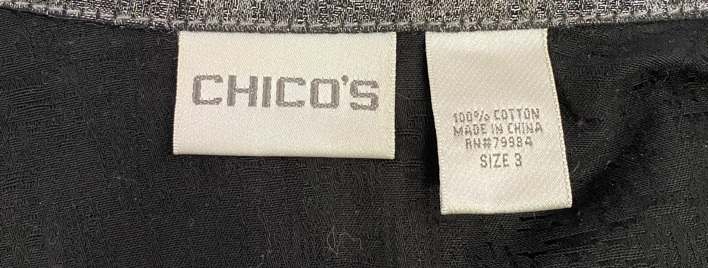 Chico's Jacket Black Metallic Size 3   SKU  COTH-1-1