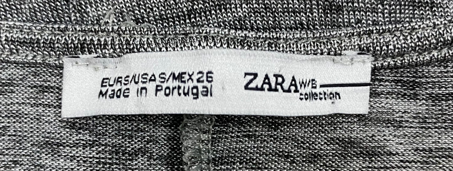 ZARA Tank Top, Metallic Siler and Grey, Size L, SKU 000027-1