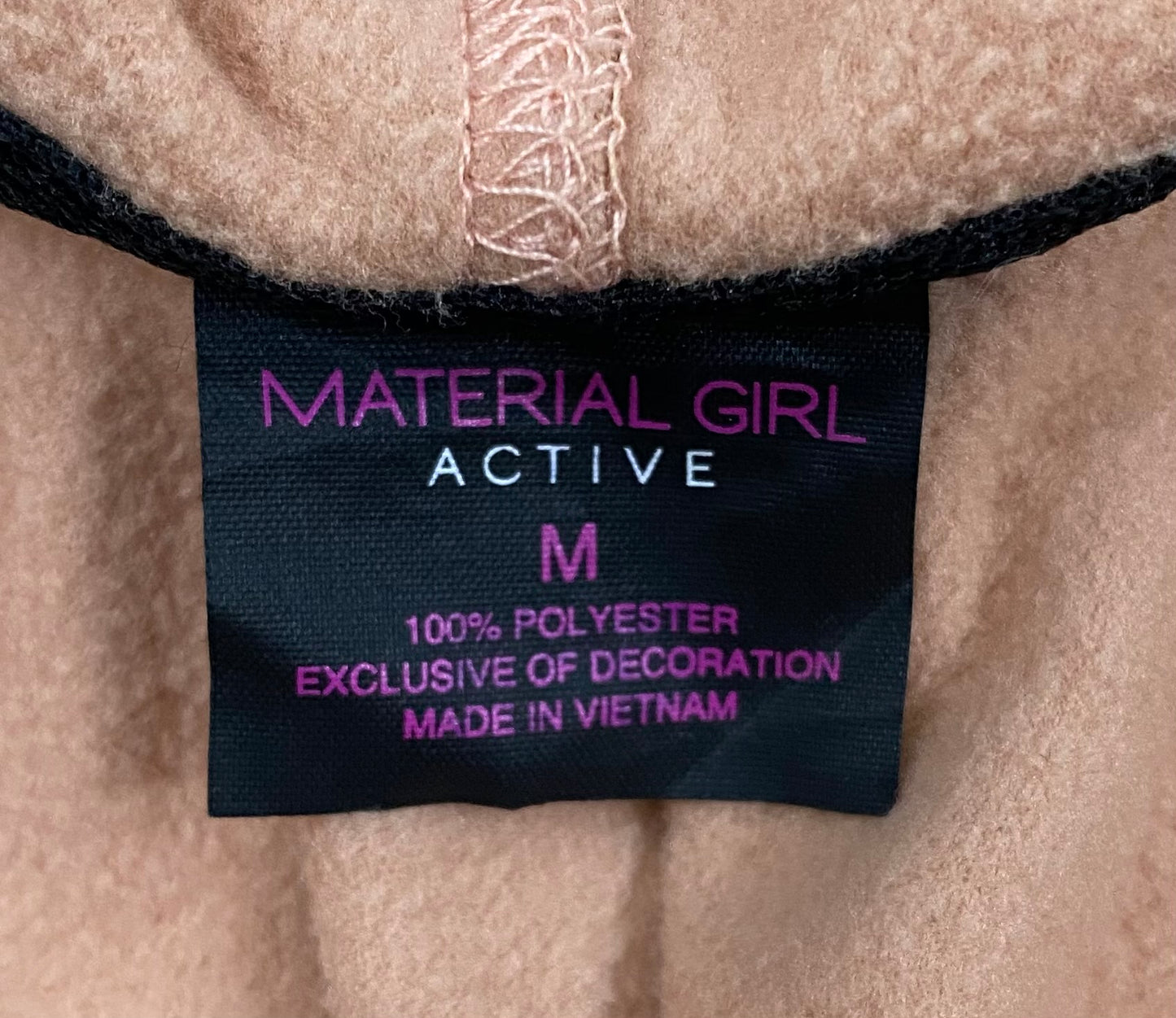MATERIAL GIRL Hooded Jacket, Metallic Pink, Size M, SKU 000124-1
