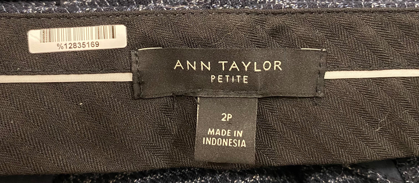 ANN TAYLOR Pants, Black Patterned, Size 2P, SKU 000363-4