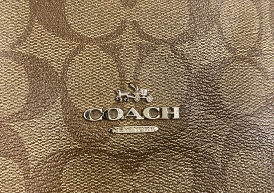 Coach Handbag Logo with Orange Leather Trim  SKU 000358-2