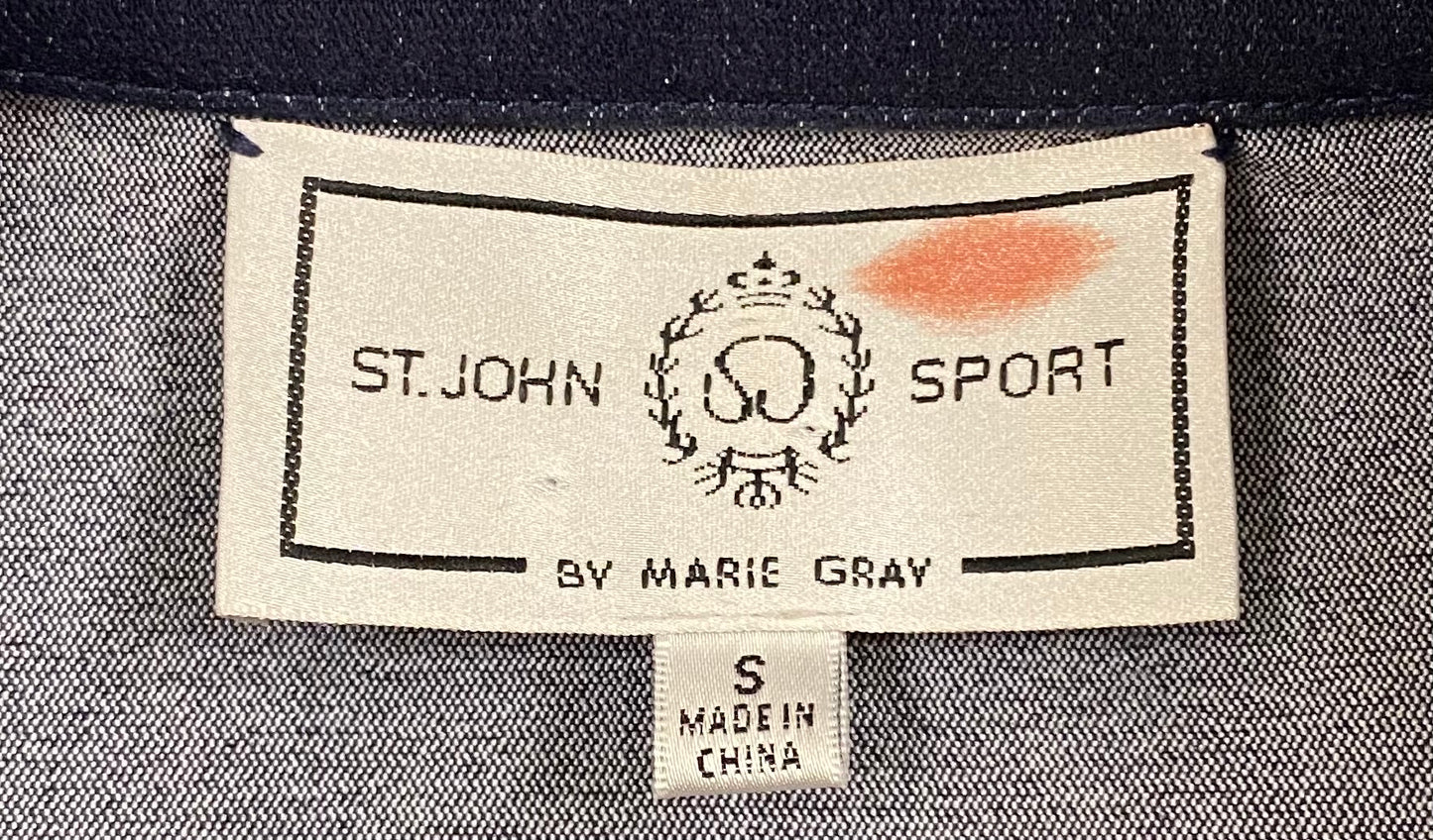 ST. JOHN Jacket, Blue, Zip Up, Size S, SKU 000353-8