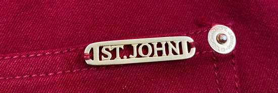 ST. JOHN Pants, Maroon, Size L, SKU 000353-4