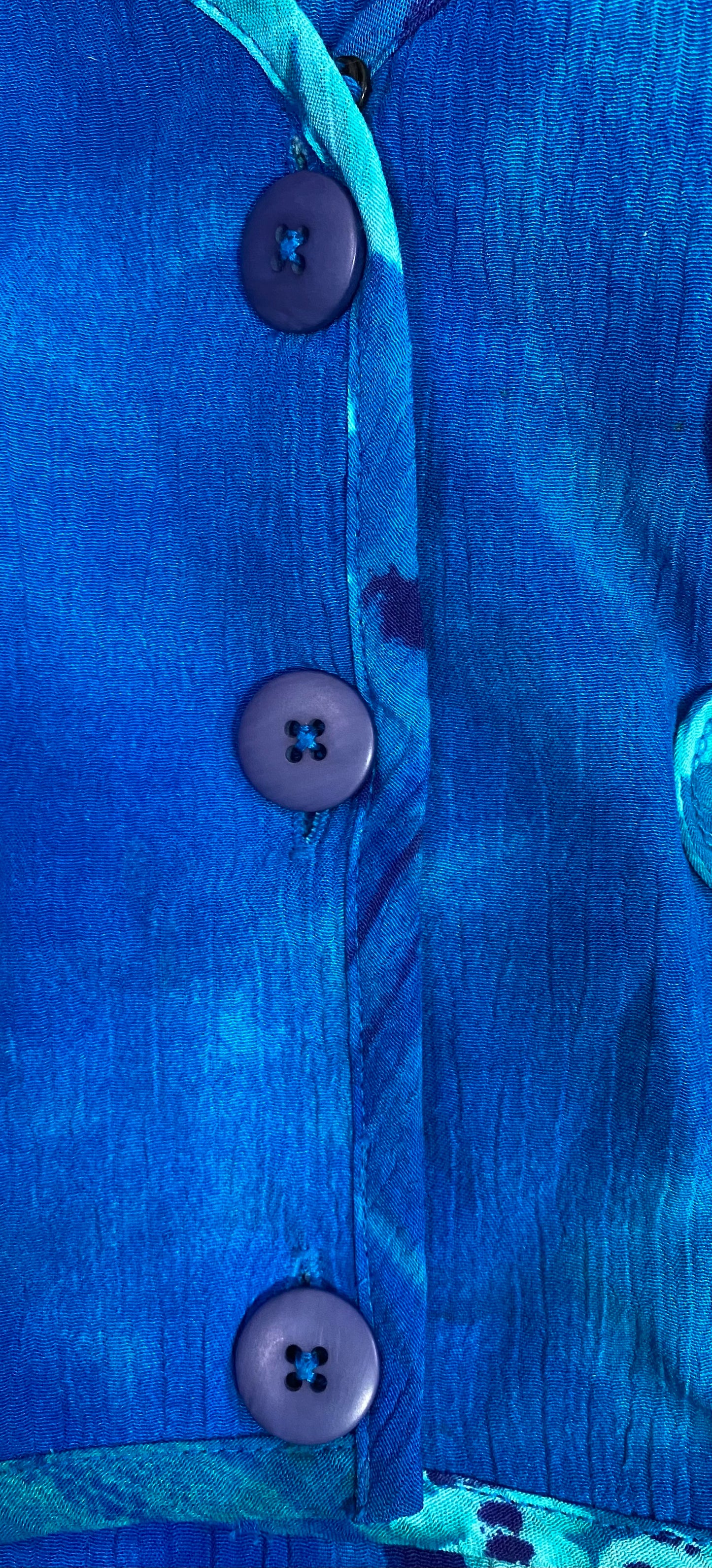 Carol Little Dress Vintage Blue Patterned Size 8  SKU 000354-09