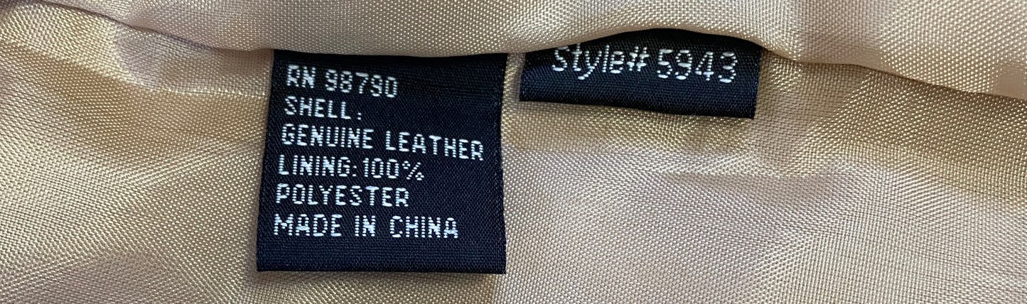 Marcelle Renee Jacket Leather Tan NWOT Size S SKU 000000-6-3