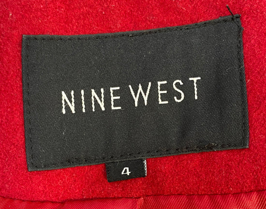 Nine West Pea Jacket Red Size 4   SKU 000322-3