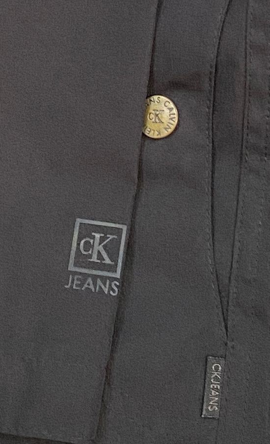 Calvin Klein Jacket Concealed Hood Black Size M  SKU 000322-4