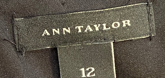 Ann Taylor Dress Black and White Boucle Fringe Size 12 SKU 000323-1