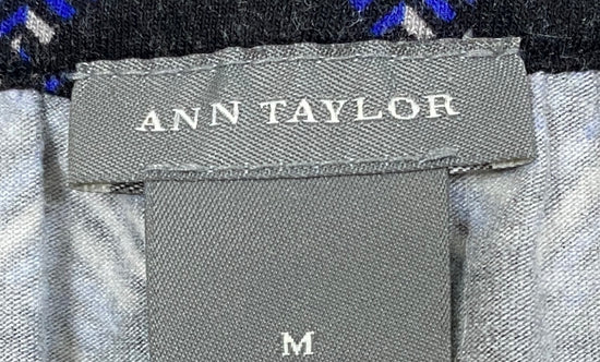 Ann Taylor Top Blue Black White Size M   SKU 000343-9