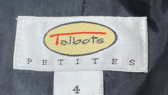 Talbots Blazer Boucle Black and White Size 4P  SKU 000315-8