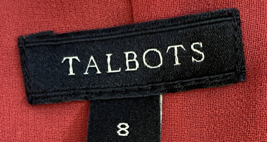 Talbots Dress Sleeveless  Rose and Cream Size 8  SKU 000344-1