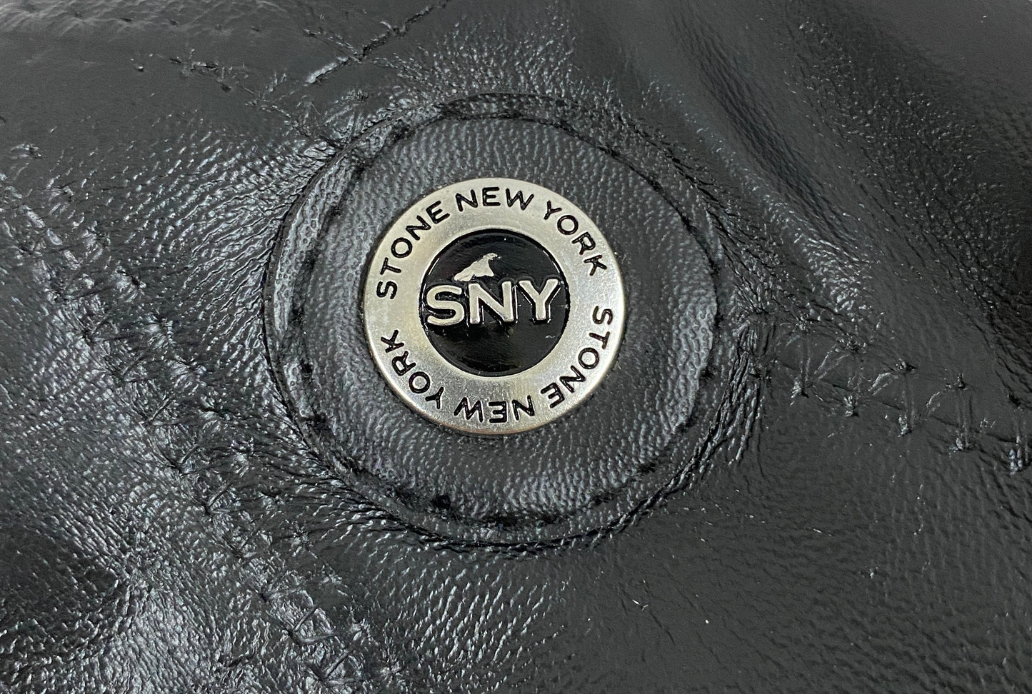 Load image into Gallery viewer, Stone New York Purse Black Patch Leather NWOT SKU 000368-10
