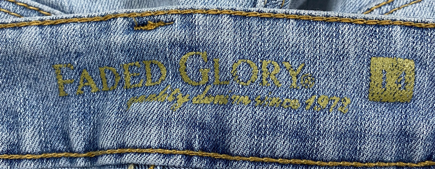 Faded Glory Solid Blue Jeans Size 16 - 40% off