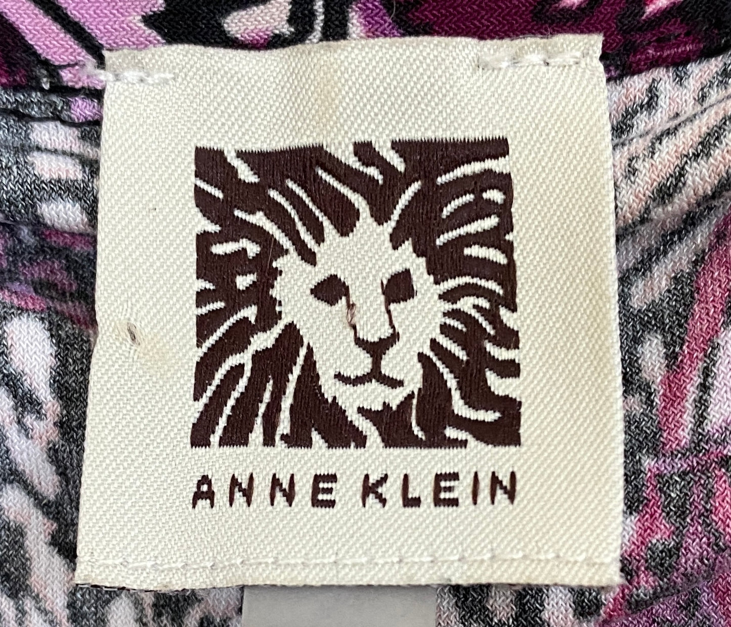 Anne Klein Top Purple Pink White Paisley Print Size L  SKU 000314-15