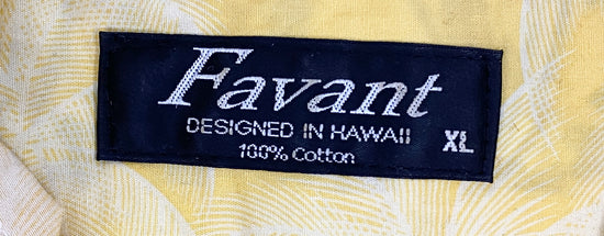 Favant 90's Men's Shirt Yellow Palm Trees Size XL  SKU 000275-7
