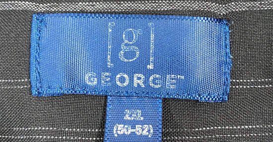 George Men's Shirt Black White Stripes Size 2XL  SKU 000370-5