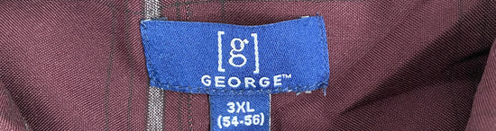 George Men's Shirt Burgundy Grey Size 3XL  SKU 000371-13