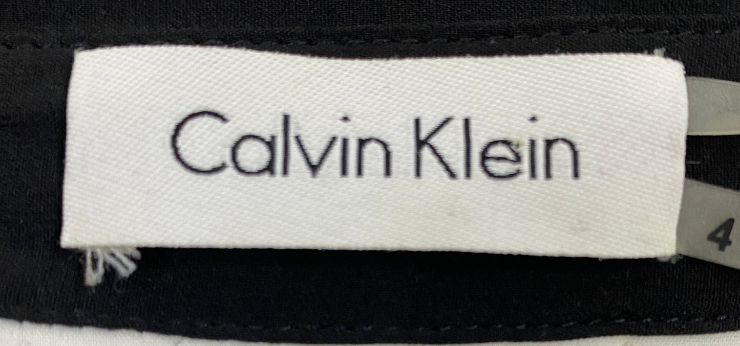 Calvin Klein Dress Cream Black Size 4 NWT SKU 000397-5